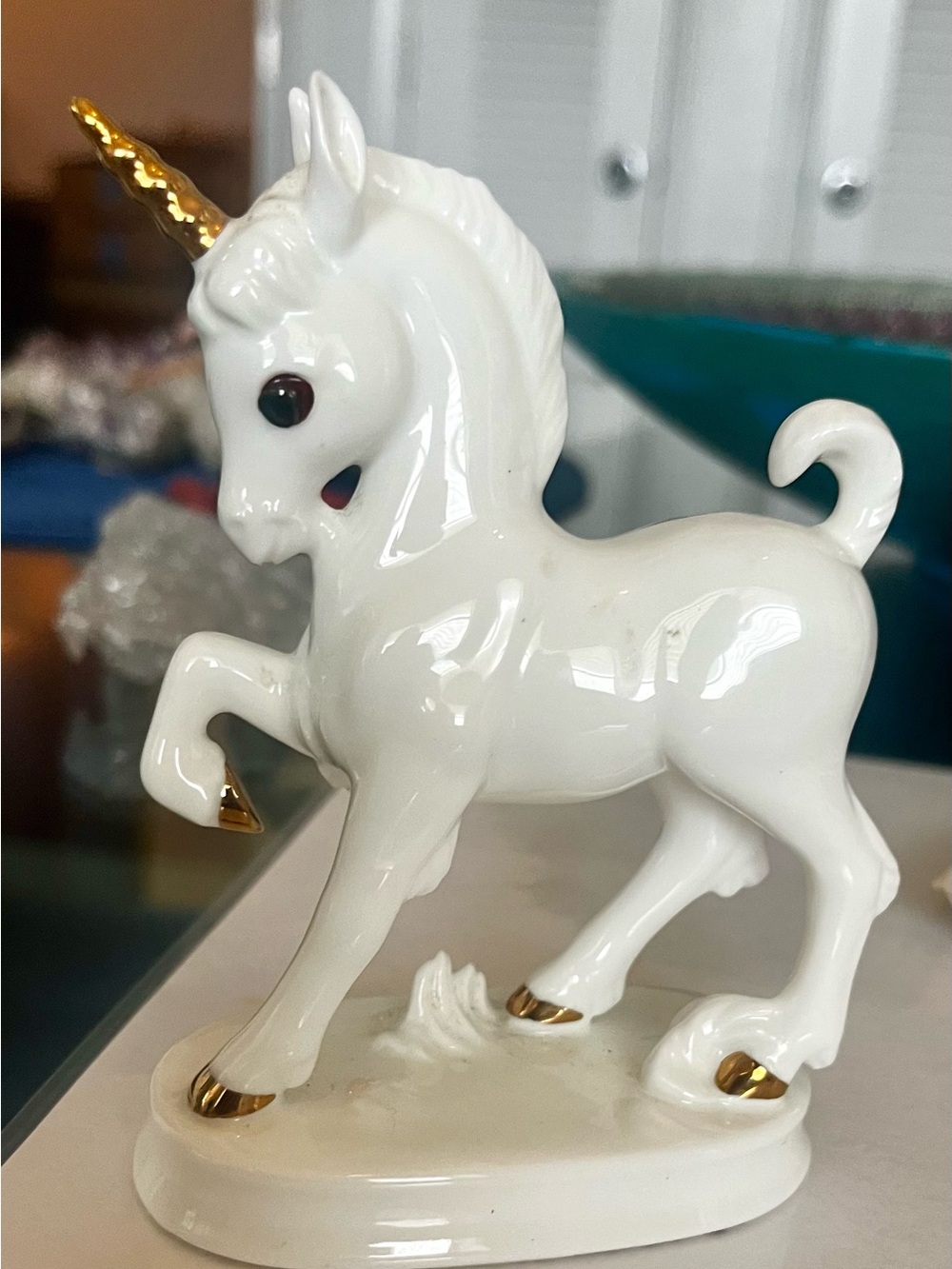 Vintage Royal Osborne Bone China 24k Gold Unicorn